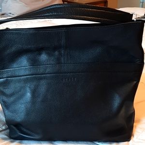 Still Nordic black leather hobo bag